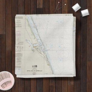 ⚓ Florida Authentieke Nautische Grafiek Stof