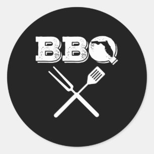 Florida BBQ Grilling Dad Redding Sappig Vlees Rook Ronde Sticker