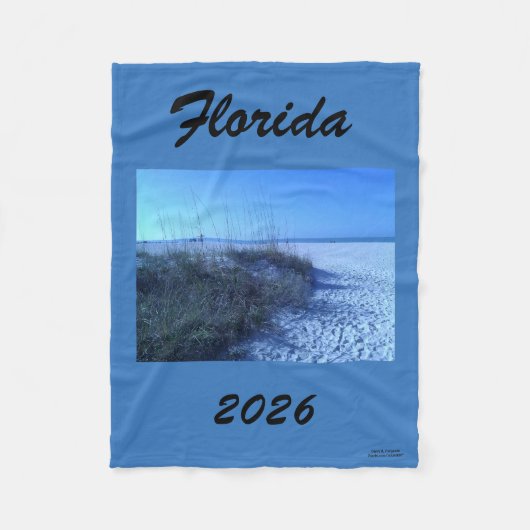 FLORIDA BEACH 2026 FLEECE DEKEN (Voorkant)