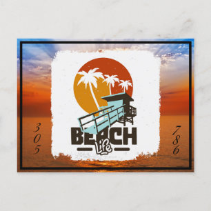 Florida Beach Life Postcard Feestdagenkaart
