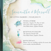 Florida Beach Mariage personnalisé Invitation