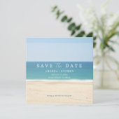 Florida Beach Photo Wedding Save the Date Aankondiging (Staand voorkant)