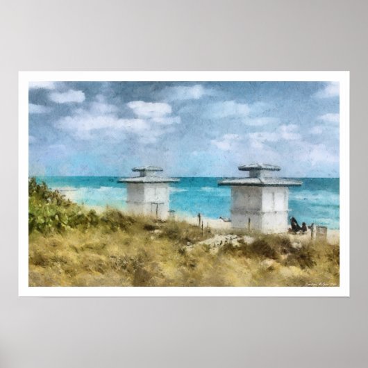 Florida Beach Poster Print (Voorkant)