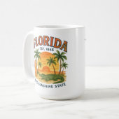 Florida Beach Sunset Alligator Est. 1845 Koffiemok (Voorkant links)