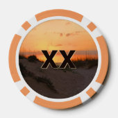 Florida Beach Sunset Poker Chips (Achterkant)