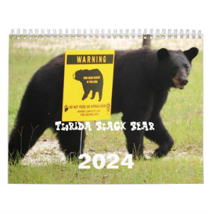 Florida Black Bear Calendrier mensuel