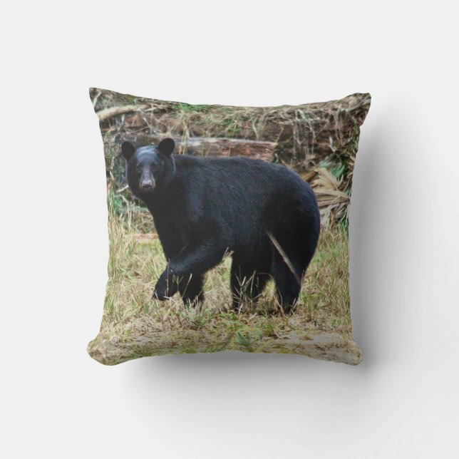 Florida Black Bear Throw Pillow Kussen (Voorkant)