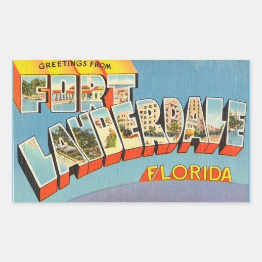 Florida, Blad van 4 Fort Lauderdale stickers (Voorkant)