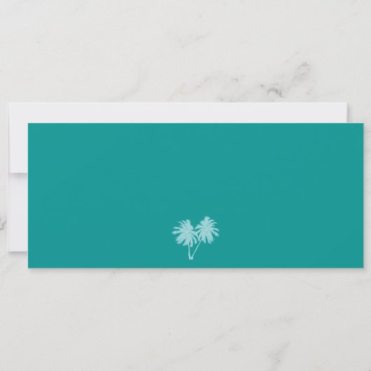 Florida Boarding Pass Wedding Invitation Kaart (Achterkant)