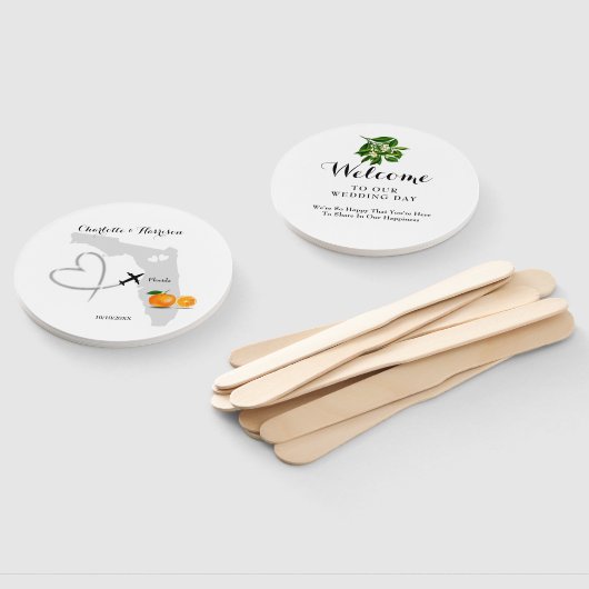 Florida bruiloft bestemming handwaaier (Niet-gemonteerd)