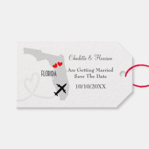 Florida bruiloft Bewaar de datum Cadeaulabel