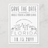 Florida bruiloft | Skyline De datum opslaan Briefkaart (Voorkant)