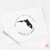 Florida bruiloft Welkom Sticker voor Treat Box Bag (Envelop)