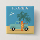Florida:Button reizen Vierkante Button 5,1 Cm (Voorkant)