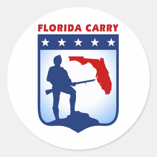 Florida Carry Gear Ronde Sticker (Voorkant)