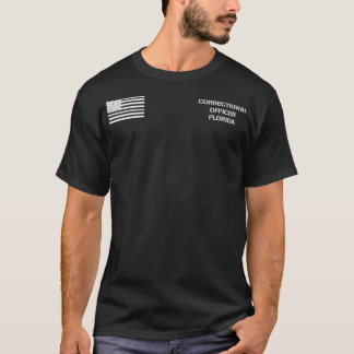 Florida Correctionair officier Thin Grey Line Flag T-shirt