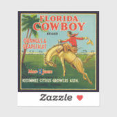 Florida Cowboy Marque Oranges et Étiquette de pamp (Feuille)