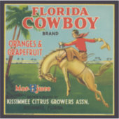 Florida Cowboy Marque Oranges et Étiquette de pamp (Devant)