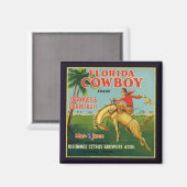 Florida Cowboy Merk Sinaasappels en Grapefruit Lab Magneet (Voorkant / Achterkant)