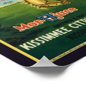 Florida Cowboy Merk Sinaasappels en Grapefruit Lab Poster (Hoek)