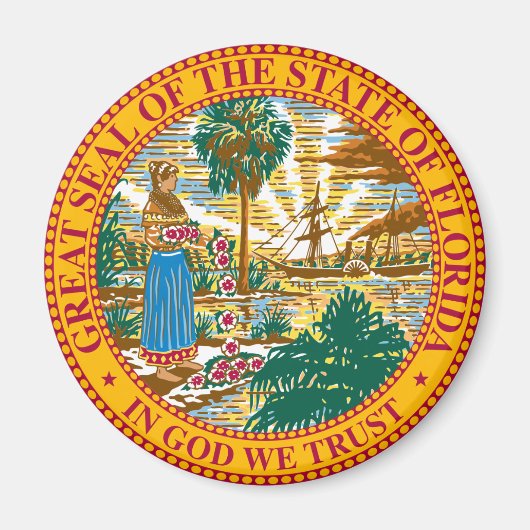 Florida Crest Magnet Magneet (Voorkant)
