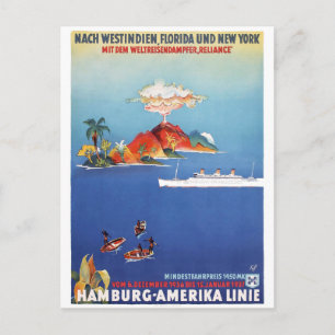 Florida Cruises Rested German Vintage Poster Briefkaart
