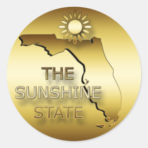 FLORIDA DE SUNSHINE STAAT RONDE STICKER