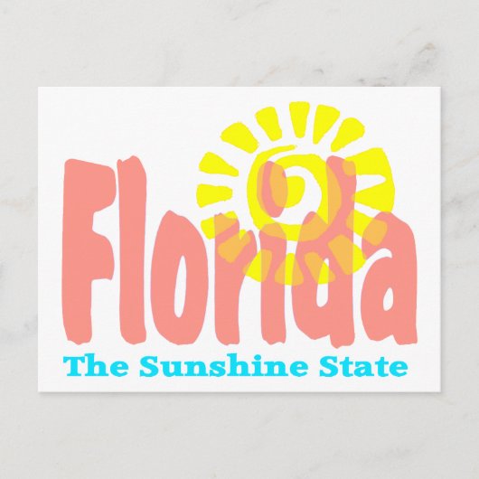 Florida De Sunshine State Briefkaart (Voorkant)