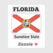 Florida, de Sunshine State, vlag Sticker (Vel)