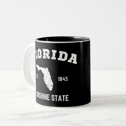 Florida Est 1845 Sunshine State Tweekleurige Koffiemok (Voorkant links)