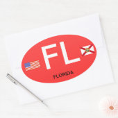 Florida* euro-stijl ovale bumperSticker Ovale Sticker (Envelop)
