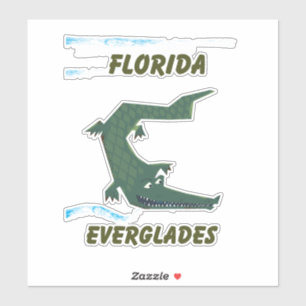 Florida Everglades Alligator vakantie art. Sticker