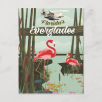 Florida Everglades cartoon reisposter