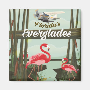 Florida Everglades cartoon reisposter Magneet