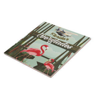 Florida Everglades cartooneske reisposter Tegeltje