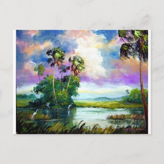 Florida Everglades Wind Briefkaart (Voorkant)