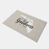 Florida Family Monogram State Doormat Deurmat (Schuin)