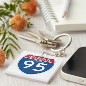 Florida FL I-95 Interstate Highway Shield - Sleutelhanger (Voorkant Rechts)