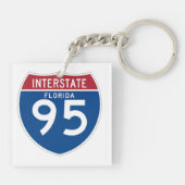 Florida FL I-95 Interstate Highway Shield - Sleutelhanger (Achterkant)