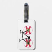 Florida Flag Cycling Bagagelabel (Achterkant verticaal)