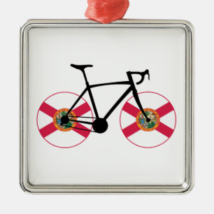 Florida Flag Cycling Metalen Ornament