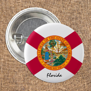 Florida Flag & Florida State USA/sport Ronde Button 3,2 Cm