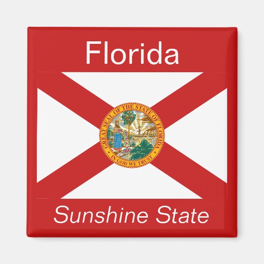 Florida Flag Magnet Magneet (Voorkant)