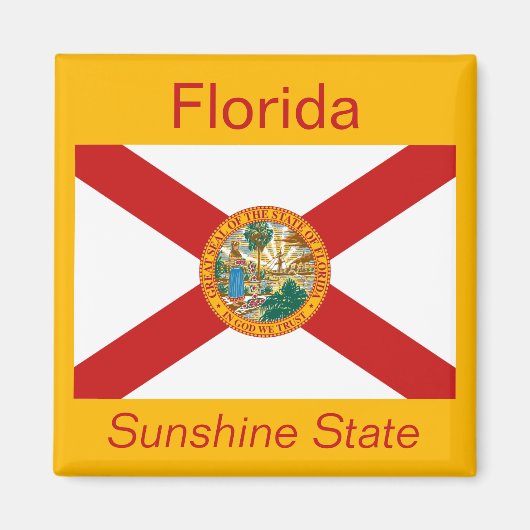 Florida Flag Magnet Magneet (Voorkant)