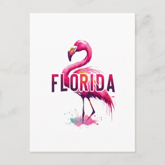 Florida, Flamingo, Postcrossing Briefkaart (Voorkant)