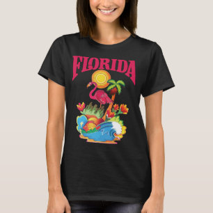 Florida Flamingo Tropisch Reis T-shirt