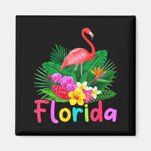 Florida Flamingo Tropische Plant Zomer Vakantie Magneet