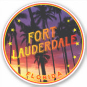 Florida, Fort Lauderdale Sticker (Voorkant)
