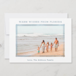 FLORIDA FOTO KERSTKAART Strand Familie Foto