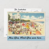 Florida, Ft. Lauderdale Beach Briefkaart (Voorkant / Achterkant)